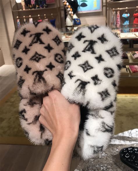 lv inspired slippers wholesale|Lv furry slippers.